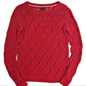 Tommy Hilfiger Red Diamond Long Sleeve Sweater